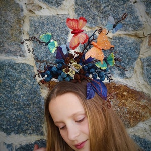 Whimsical Autumn Floral Crown: Perfect for Woodland and Harvest-Themed Weddings, Festivals, or Cosplay! Fairy Crown