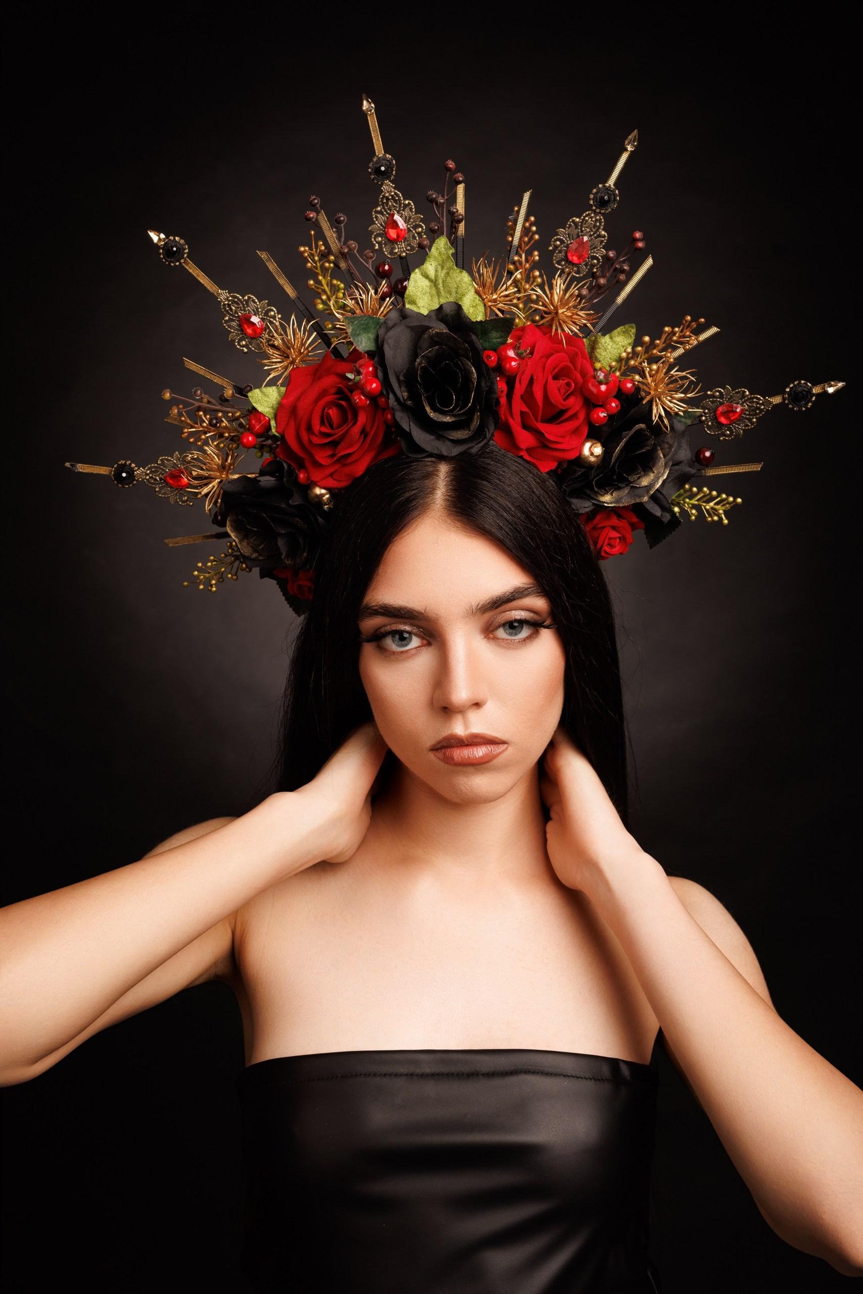 Spiked Headband Red - Etsy display picture 1
