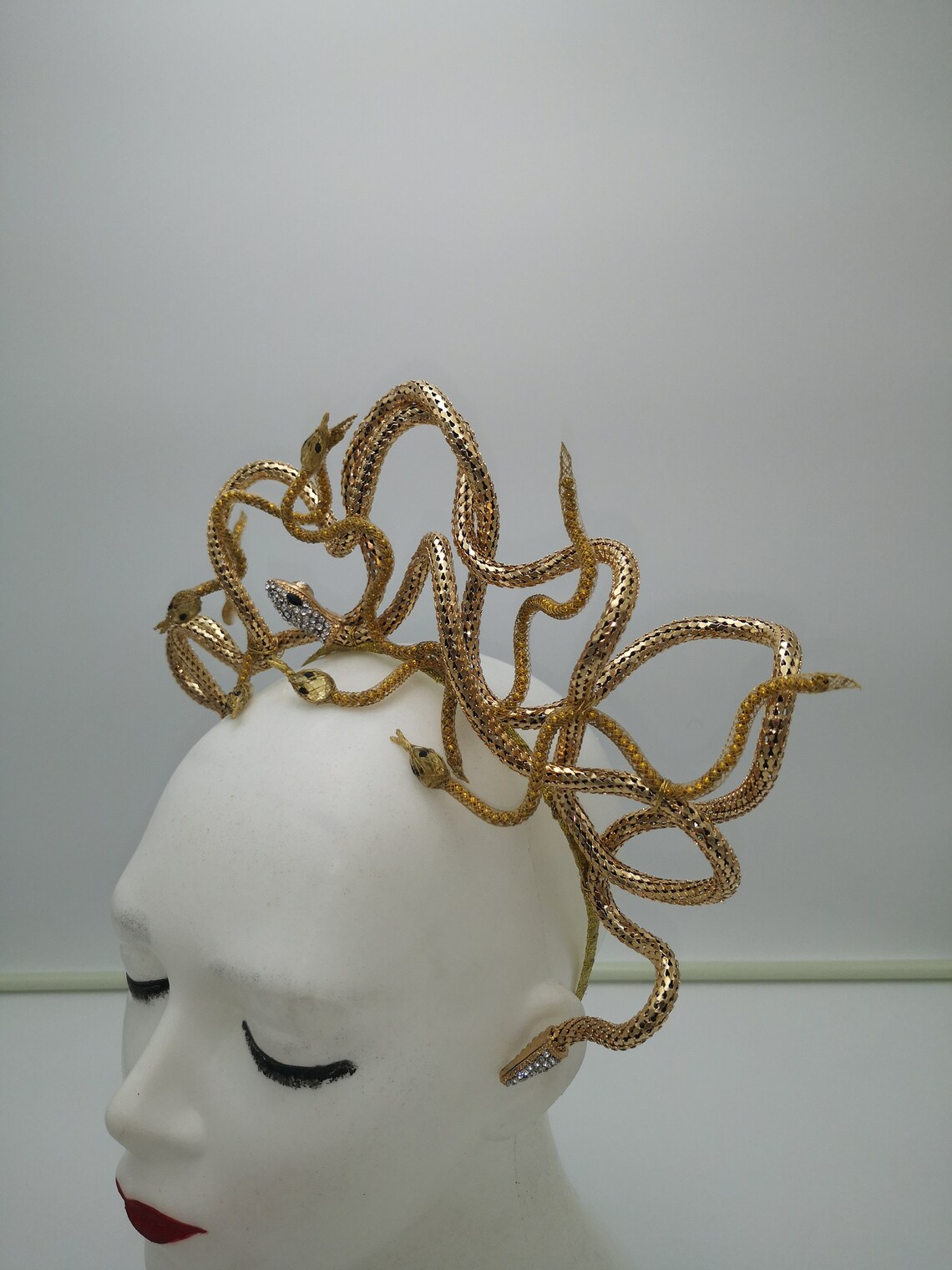 Gold Medusa Snake Headdressfantasy Headdressgorgon - Etsy