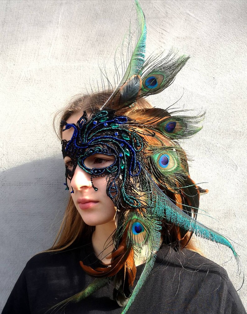 Fashband Schwarze Halloween Maske - Verstellbare Augenmaske Für Damen Kostüme