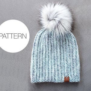 Crochet Pattern | The Glacier Beanie | Slouchy Ribbed Crochet Hat Pattern