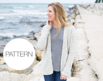 Crochet Pattern | Pebble Cardi | Modern Crochet Cardigan Pattern