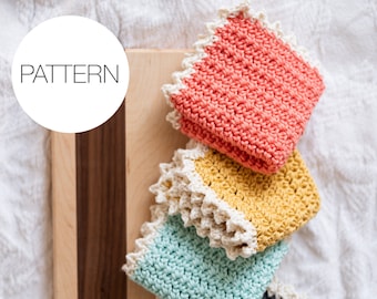 Crochet Pattern | Picot Dishcloth & Towel | Easy Beginner Kitchen Pattern