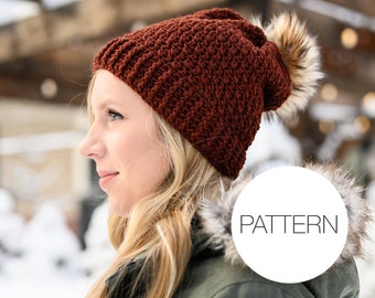 Crochet Pattern | Portland Beanie | Modern Textured Crochet Hat Pattern