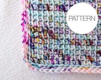 Tunisian Crochet Pattern | Speckle Blanket | Easy Beginner Tunisian Crochet Afghan Throw