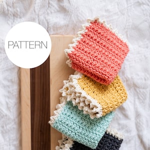 Crochet Pattern | Picot Dishcloth & Towel | Easy Beginner Kitchen Pattern