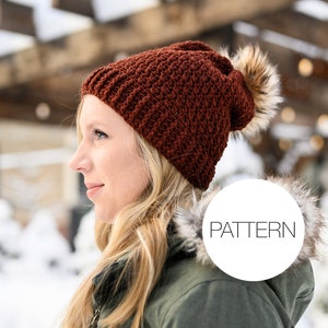 Crochet Pattern Portland Beanie Modern Textured Crochet Hat Pattern image 1