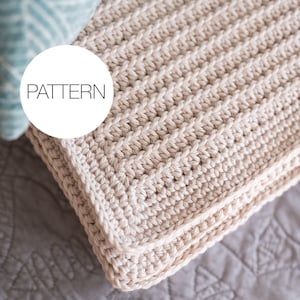 Crochet Pattern | Moraine Blanket | Modern Ribbed Crochet Afghan Throw