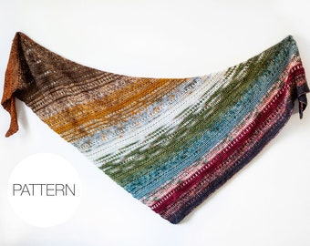 Crochet Pattern | Venture Shawl | Crochet Fingering Weight Shawl Pattern