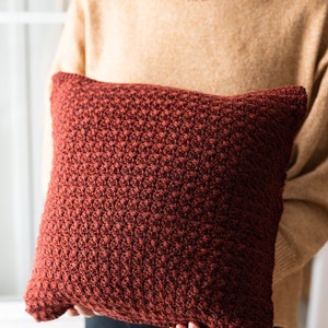 Crochet Pattern Spice Pillow Textured Crochet Pillow Cover Pattern with Button image 2