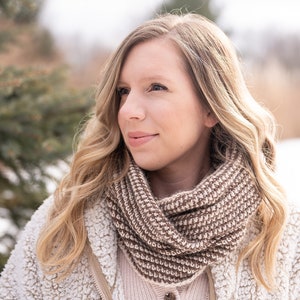 Crochet Pattern Riverbanks Infinity Scarf Beginner Crochet Striped Infinity Scarf Pattern image 8