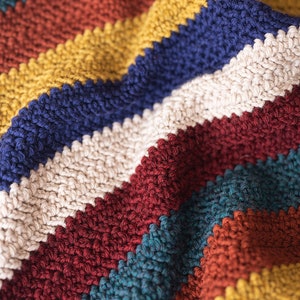 Crochet Pattern Bold Stripes Blanket Easy Striped Crochet Baby Blanket image 9