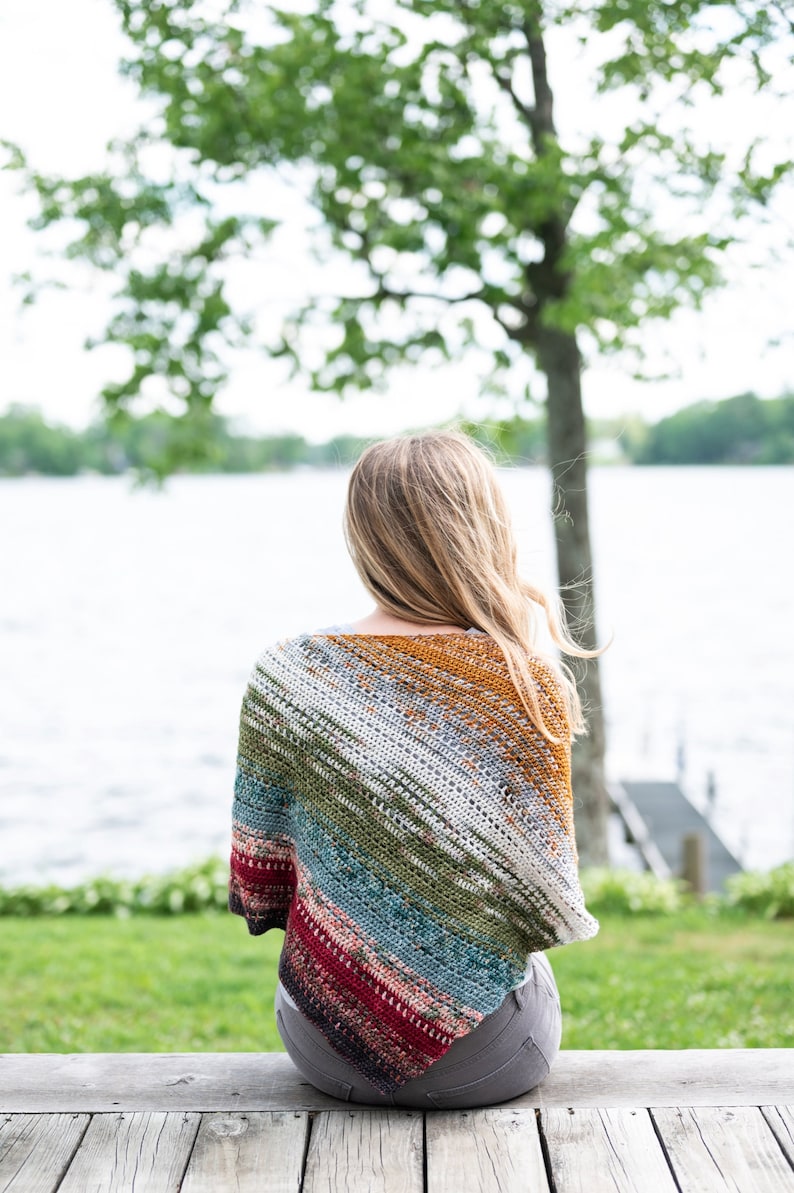 Crochet Pattern Venture Shawl Crochet Fingering Weight Shawl Pattern image 3