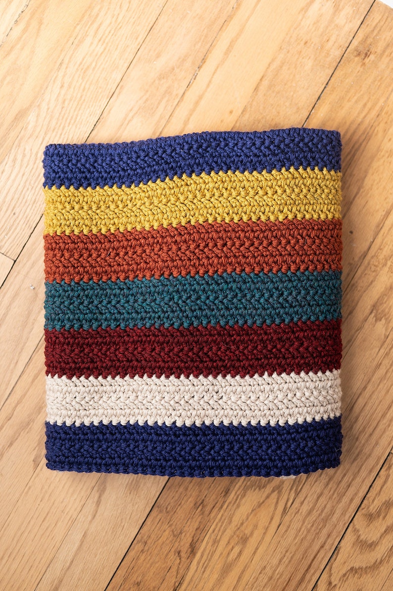 Crochet Pattern Bold Stripes Blanket Easy Striped Crochet Baby Blanket image 10