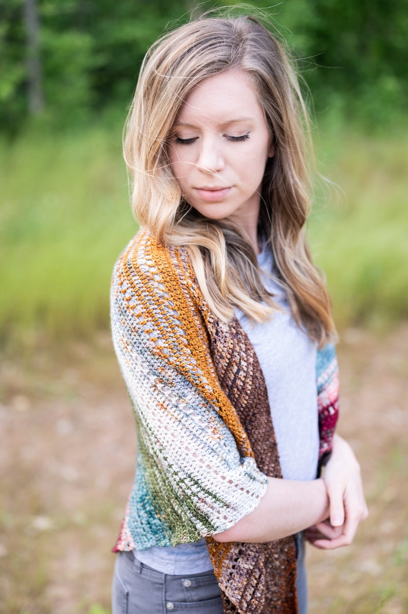 Crochet Pattern Venture Shawl Crochet Fingering Weight Shawl Pattern image 2