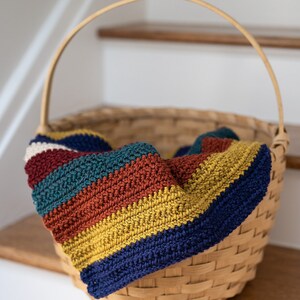 Crochet Pattern Bold Stripes Blanket Easy Striped Crochet Baby Blanket image 4