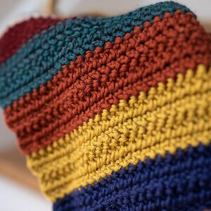 Crochet Pattern Bold Stripes Blanket Easy Striped Crochet Baby Blanket image 5