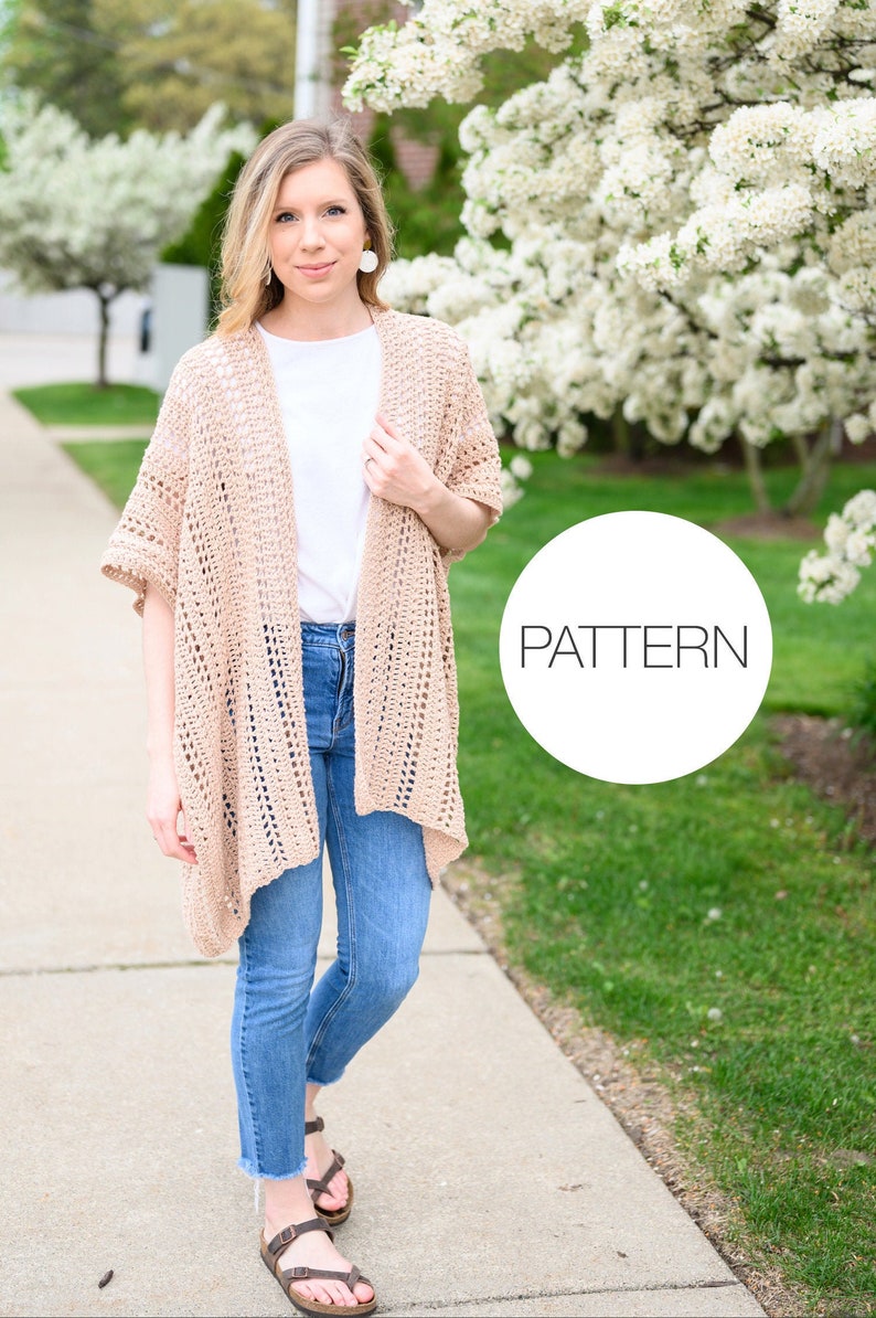 Crochet Pattern Perfect Summer Poncho Modern & Easy Garment Pattern image 1