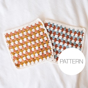 Crochet Pattern | Granny Stripe Dishcloth | Easy Beginner Granny Stitch Crochet Dishcloth Pattern