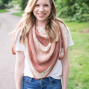 Crochet Pattern | Amble Shawl | Crochet Triangle Scarf Pattern - Etsy