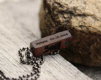 Collier avec pierres de naissance, cadeau d'anniversaire personnalisé, collier cadeau de baptême, collier cadeau pour maman, collier cadeau de remise des diplômes, promotion 2024
