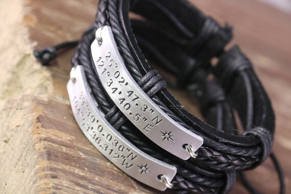 Coordinates bracelet sale for her