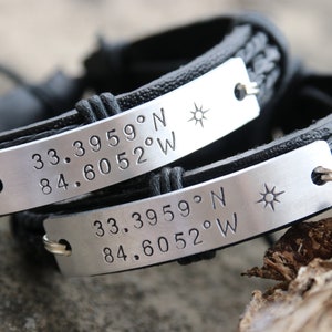 Pulseras de cuero personalizadas,Pulseras de cuero personalizadas,Pulseras de cuero grabadas,Pulseras de pareja,Regalos personalizados,Pulsera a juego