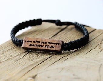 Bible Quote Bracelet • Bible Verse Bracelet • Personalized Baptism Bracelet • Bible Bracelet • Gift for Her • Gift for Him • Bible Lazarus