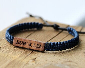 Mens, Women Bracelet, Custom Wood Bracelet, Gift for Dad, Initials/Name Gift, Gift for Mom, Anniversary Date/Word Gift, Birthday Gift
