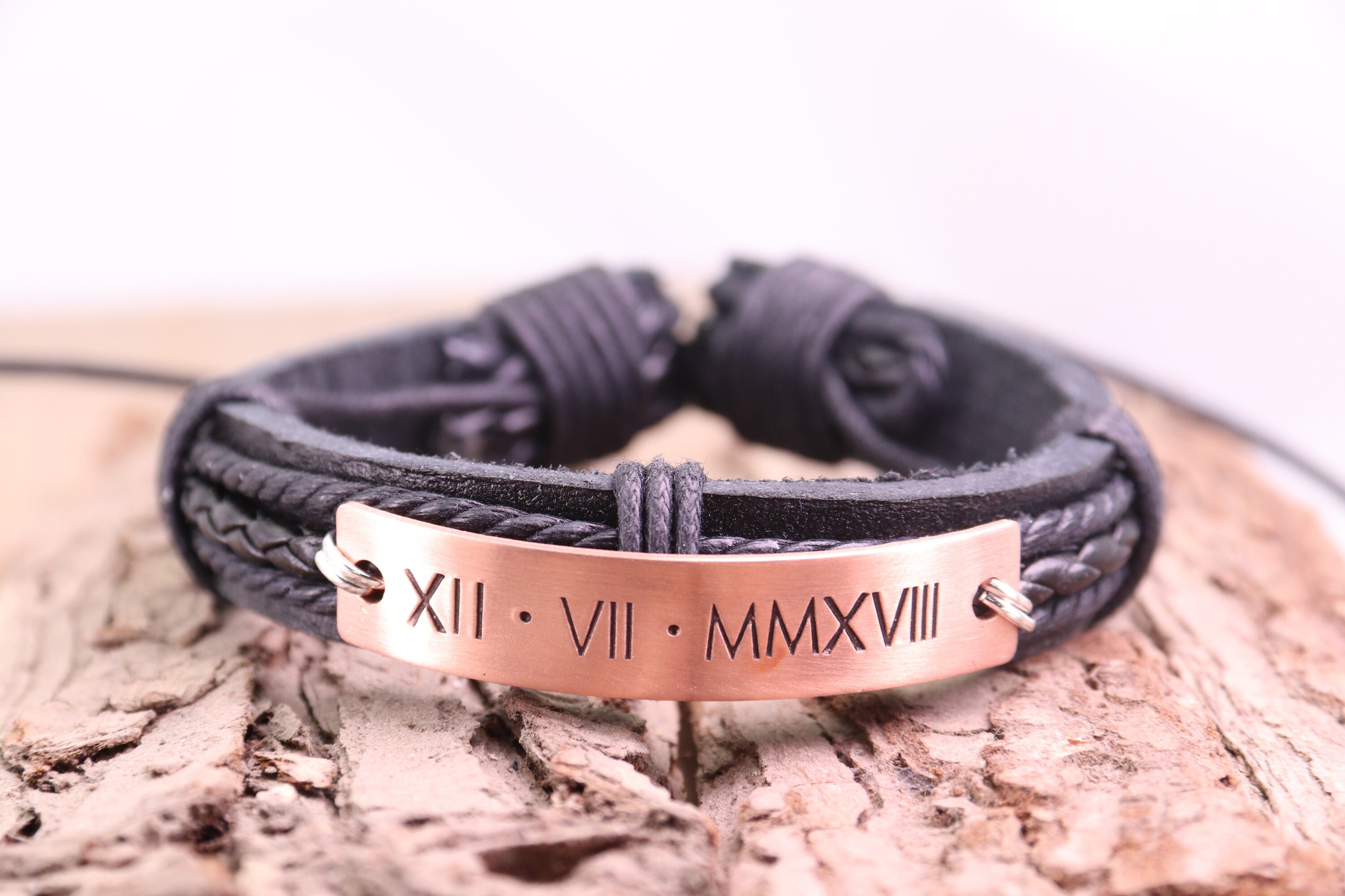 Personalized Men's Roman Numerals Bracelet Men's Etsy UK