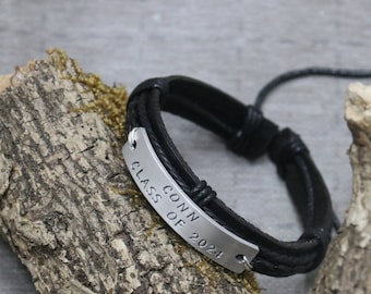 Personalized Pinky Promise Bracelet, roman numerals bracelet, Class of 2024, Couples coordinate bracelet, Graduation gift, Handmade bracelet