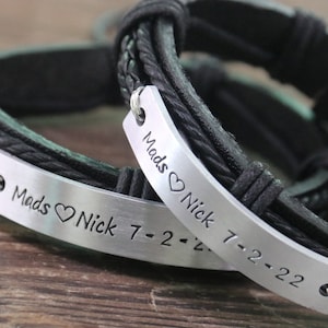 Couples name bracelet, Matching date bracelet, Coordinates Bracelet, Latitude Longitude Bracelet, His and Her Bracelets, name date bracelet