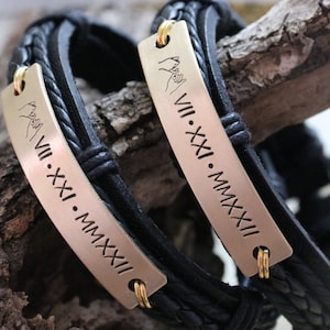 Pinky promise bracelet, Personalized coordinates bracelet, roman numerals bracelet, Couples Coordinate bracelet, GPS coordinate bracelet