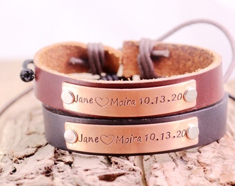 Personalized Couples Jewelry, Boyfriend Girlfriend bracelet, His and her bracelet, Couples Bracelet, Matching Couples, anniversary bracelet