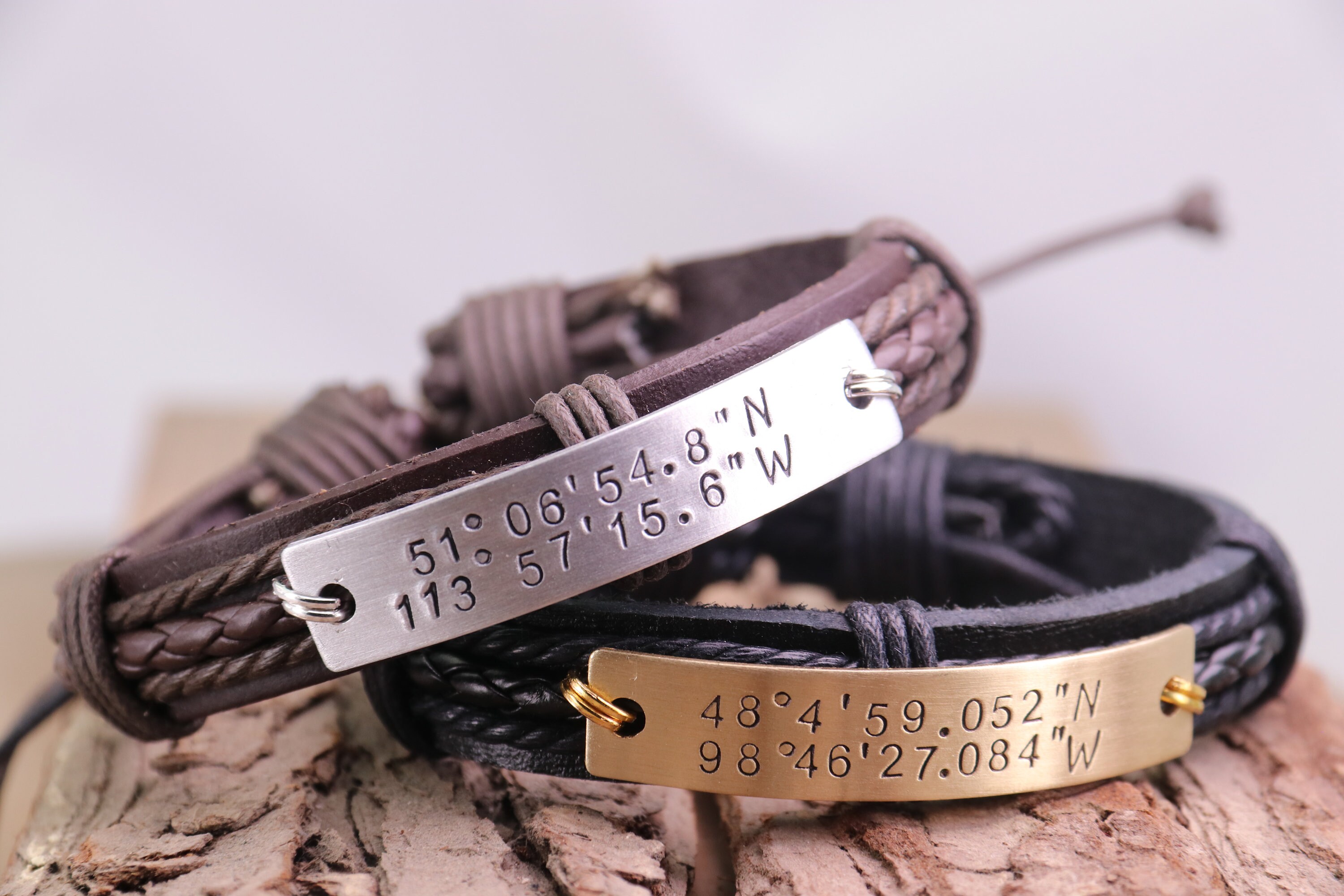 Sky Bracelet Negative Space Cuff with Custom Coordinates