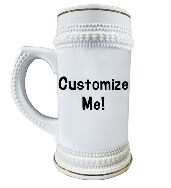 Custom Beer Mug Personalized Ceramic Beer Stein Gift For Dad Etsy