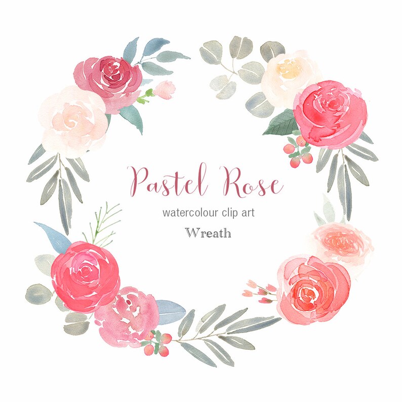 Pastel Floral Border Clip Art