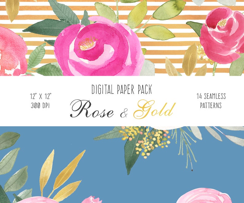 Peonies Digital Floral Paper Peony Flower Seamless Pattern, screen background, blog website graphics, wedding stationary, planner inserts image 8