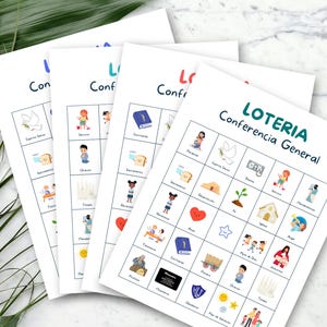 LDS General Conference Bingo Cards Fun and Engaging Printable Activity for Kids & Families Church of Jesus Christ of Latter-day Saints