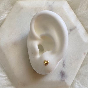Gold filled heart studs earrings, Gifts for her, Gifts for teens, Holiday gifts, Valentine gifts, Gifts under 15