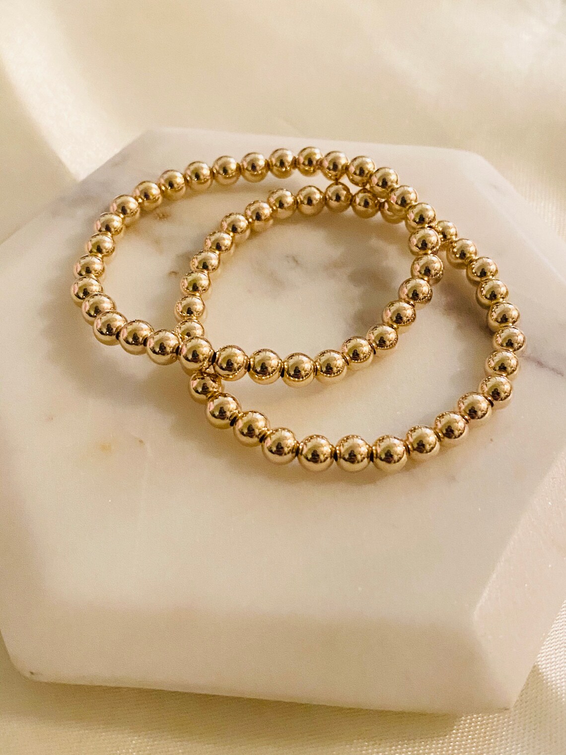 14k U.S.A. Gold filled ball bracelet Gold ball bracelet 5 mm Etsy