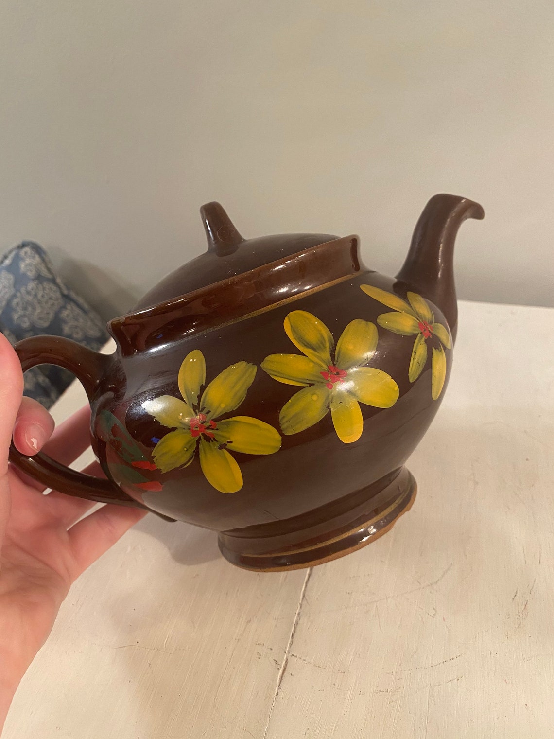 Royal Canadian Art Pottery Vintage Handpainted Teapot Etsy