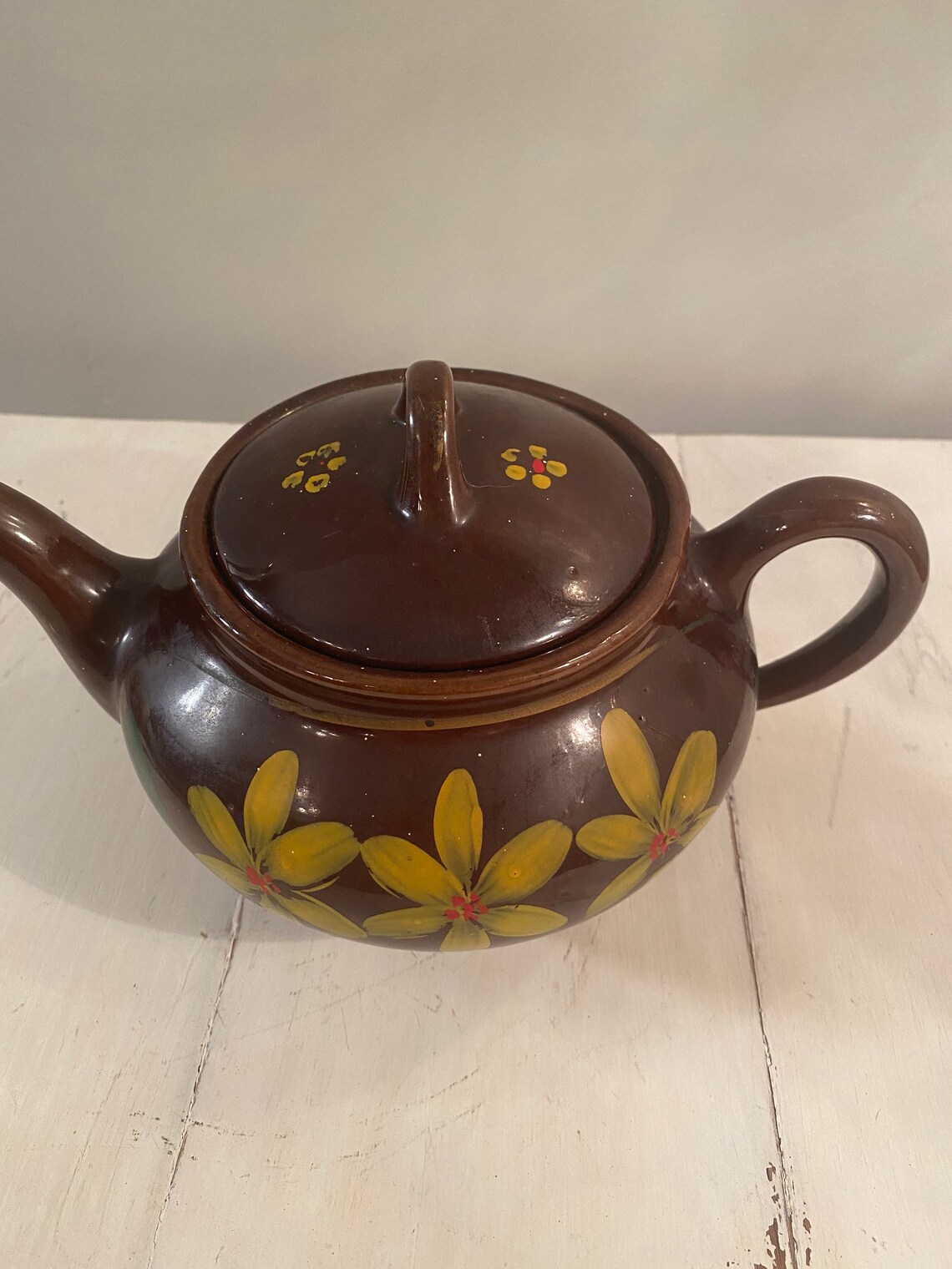 Royal Canadian Art Pottery Vintage Handpainted Teapot Etsy