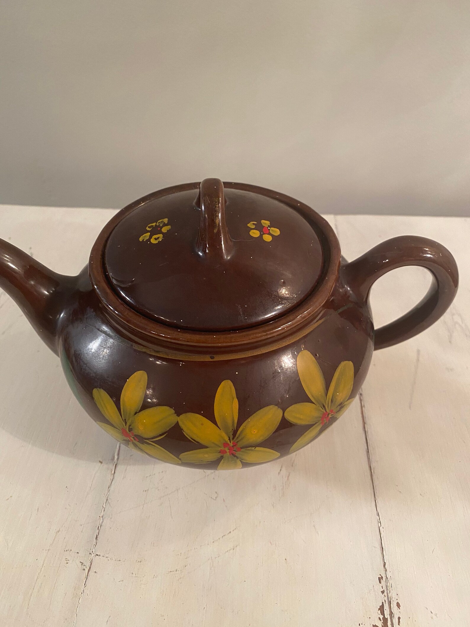 Royal Canadian Art Pottery Vintage Handpainted Teapot Etsy