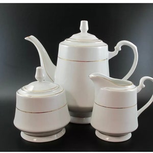 Vintage Sango D’OR Teapot Creamer and Sugar Bowl Set
