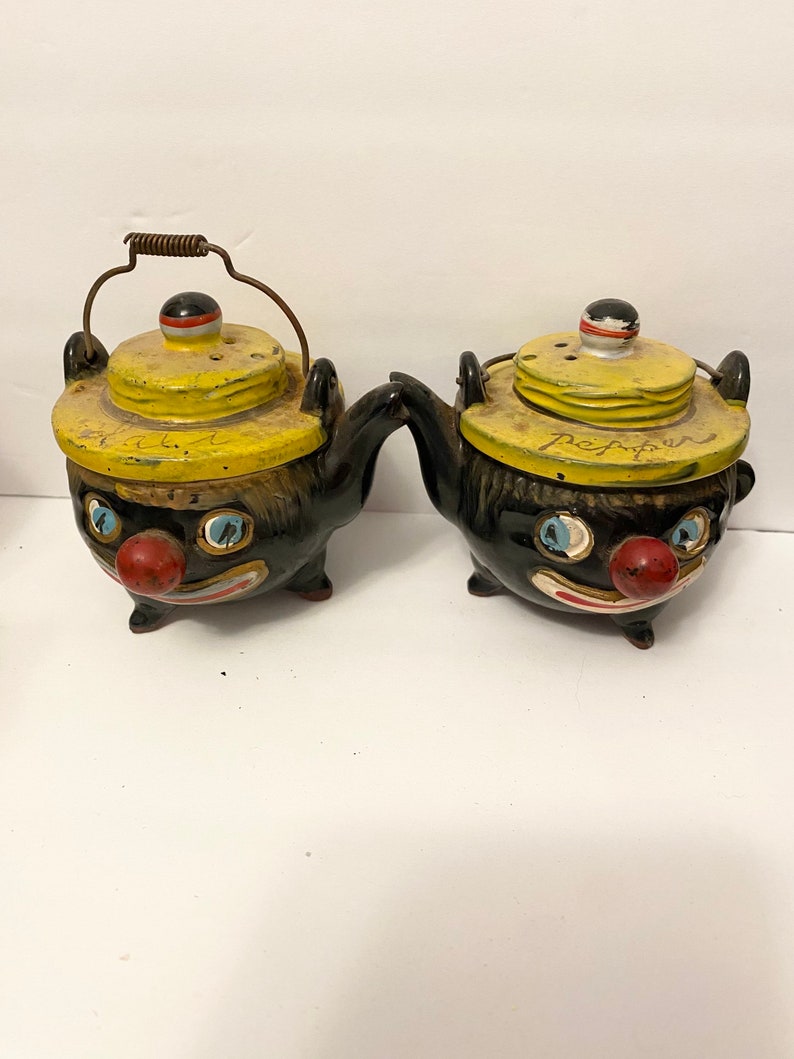 Vintage Thames Japan Americana Clown Teapot Salt and Pepper Etsy
