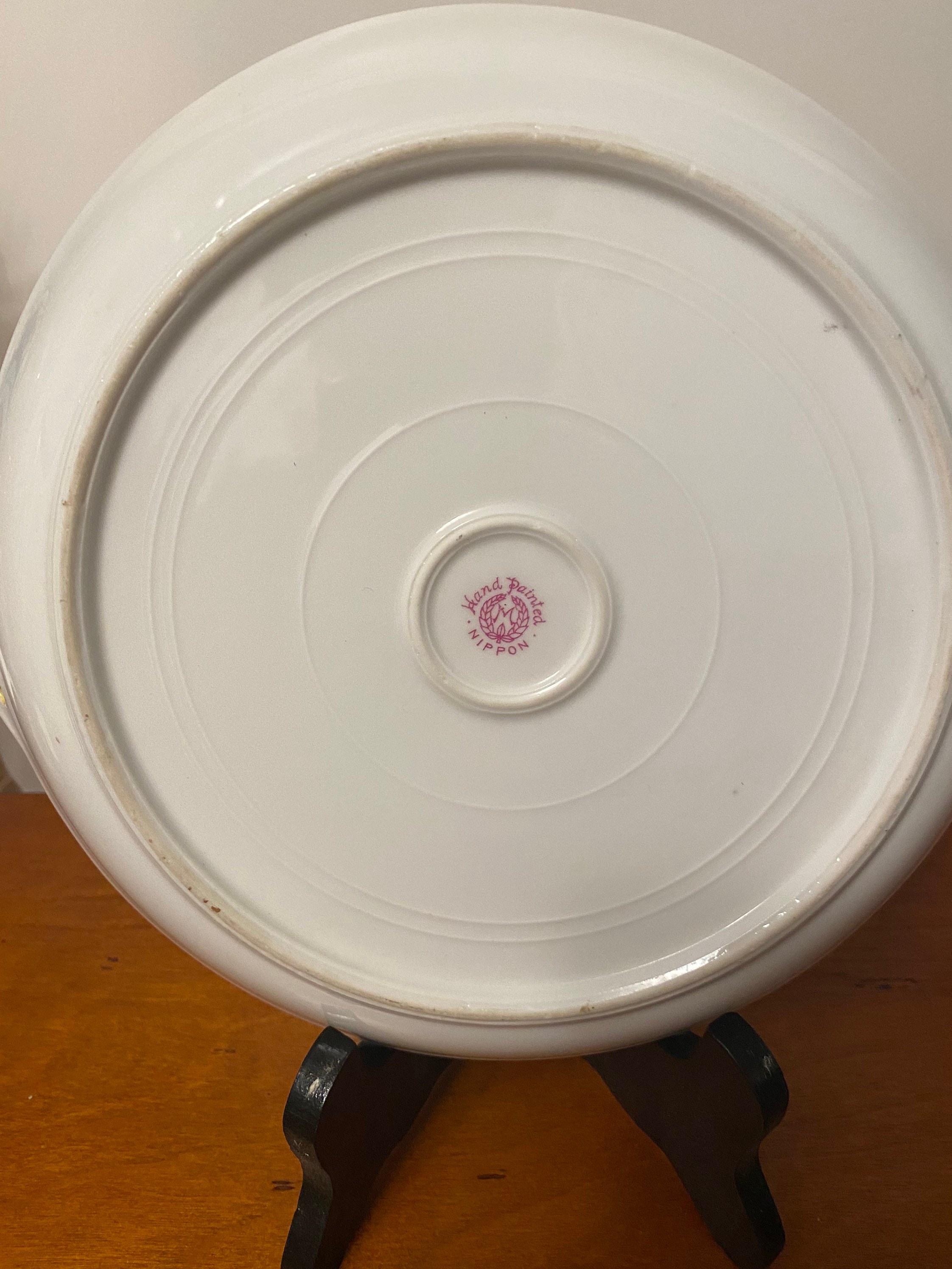 Nippon Handpainted Gold Serving Plate Etsy Sweden