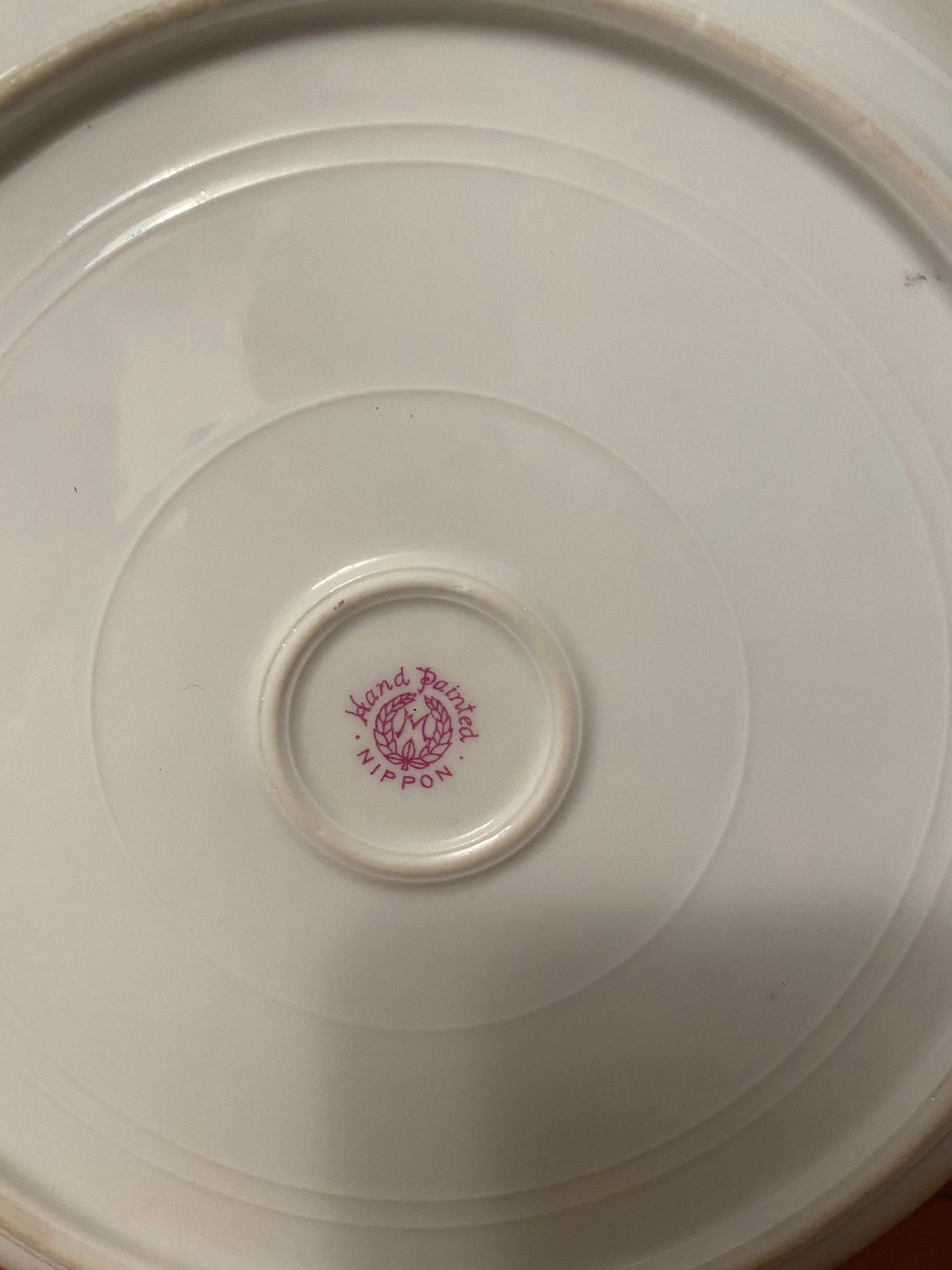 Nippon Handpainted Gold Serving Plate Etsy Sweden