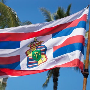 Hawaiian Royal Flag with Crown