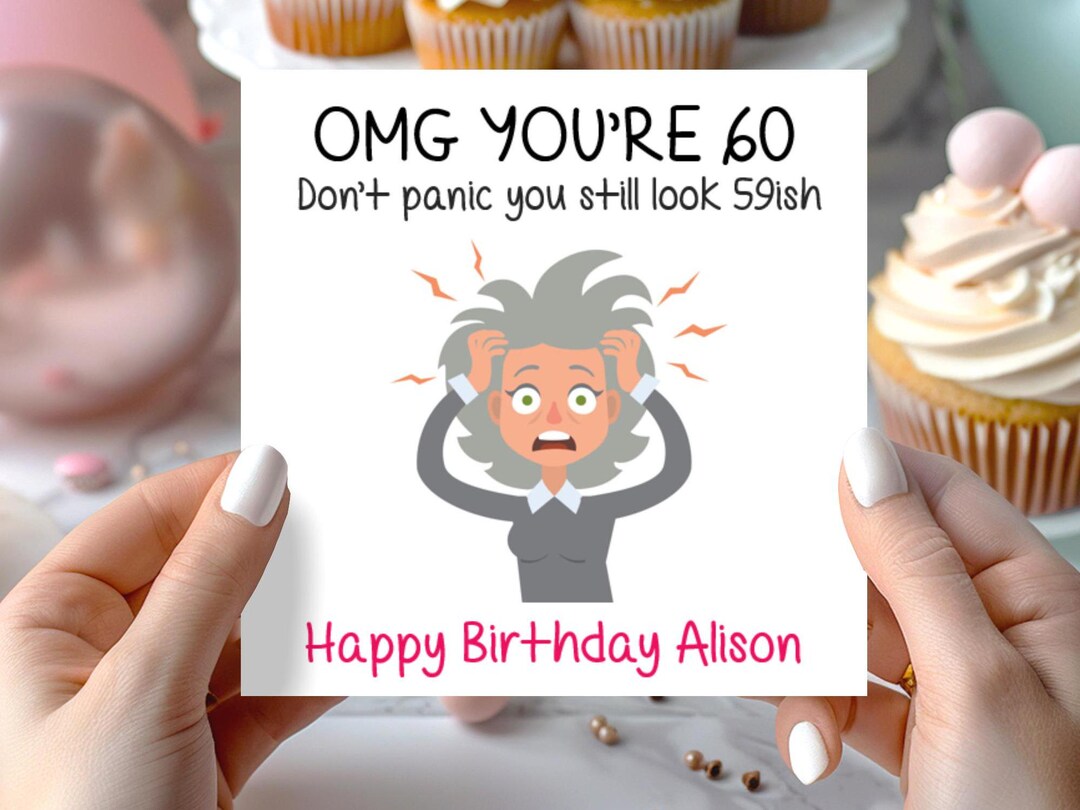 Personalised Funny 60th Birthday Card Rude Adult Humour for Women ...